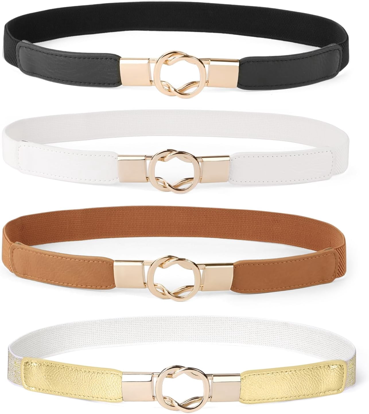 Women Skinny Belt for Dresses Retro Stretch Ladies Waist 