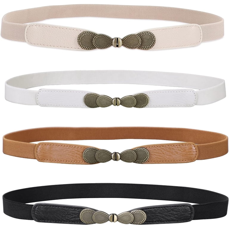 Women Skinny Elastic Stretch Belt for Dresses Retro Ladies  display picture 3