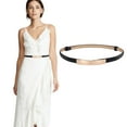 thumbnail image 1 of Women Skinny Leather Belt Ladies Slim Belt Metal Buckle Thin Elastic Fashion Dress Belt Tan Belt Comfort Belt Buckle Mens Belt Size 28 Belts Leather Men Mens Dress Belt 34 Certified Marine Arts Rigger, 1 of 5
