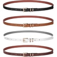 thumbnail image 1 of Women Skinny Leather Belt,Thin Waist Belt for Dresses Pants Jeans, 1 of 5