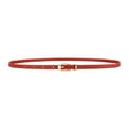 thumbnail image 1 of Women Skinny Leather Belt Thin Waist Belt for Women Jeans Dress Fashion Ladies Detachable And Slimming Leather Belt by Awwp Red One Size, 1 of 3