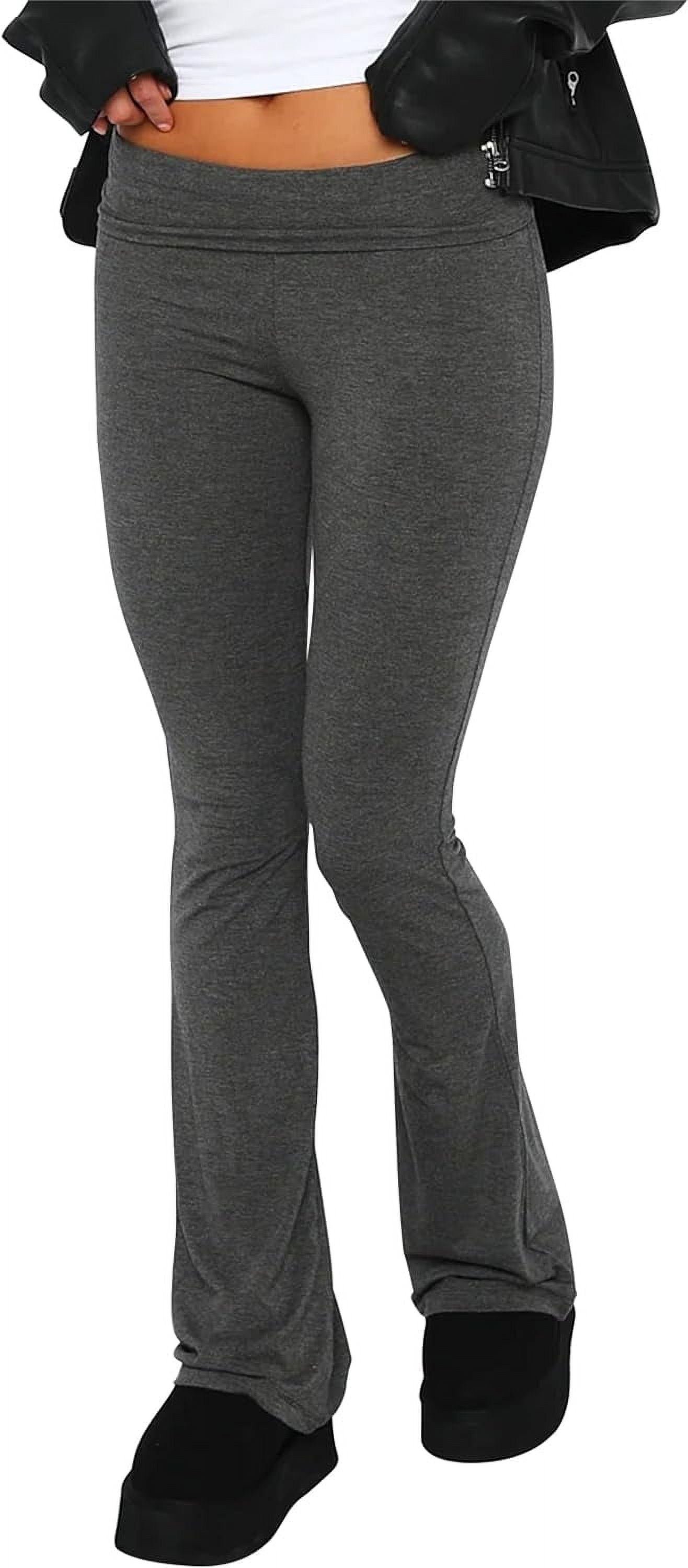 Women Skinny Pants Low Bootcut Stretchy Yoga Flare Pants Long Joggers