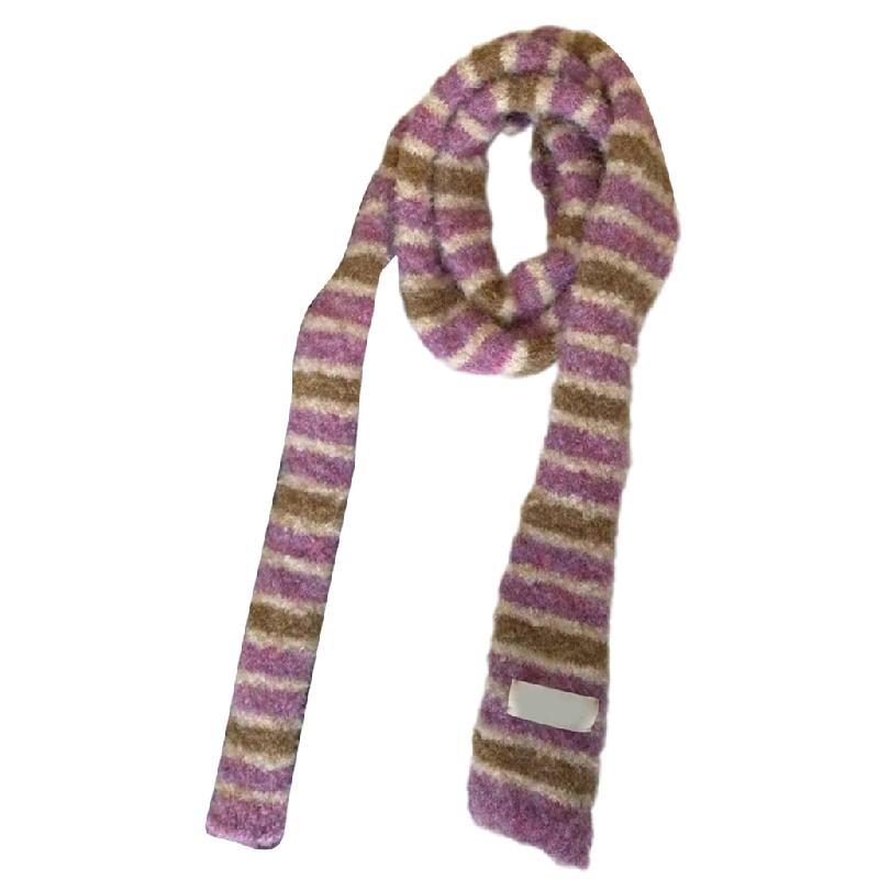 Women Skinny Scarf Thin Choker Knit Belt Long Tie Scarf Bag  display picture 2
