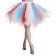 thumbnail image 1 of Women Skirt Carnival Clothes For Women Christmas Dance Party Patchwork Skirt Holiday Party Tutu Ballet Skirts Mardi Gras Light Blue M, 1 of 7