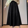 thumbnail image 1 of Women Skirt Under $5! Cagogo Maxi Long Skirts for Women Summer High Waisted Flowy Renaissance Skirt with Pockets, 1 of 7