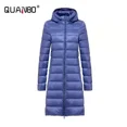 thumbnail image 1 of Women Skirt Down Jacket Fashion Hooded Hat Detachable Long Ultra Lightweight Packable Down Jacket Plus Size 5XL  Puffer Jackets, 1 of 7