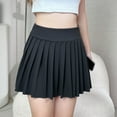 thumbnail image 1 of Women Skirt Fashionable New Pattern Minimalist Solid Color Elastic Waistband Comfortable And Versatile Slim Fit Pleated Skirt Fringe Skirt Pleated Skirts Skirts for Women Knee Length Light Skirt Women, 1 of 4