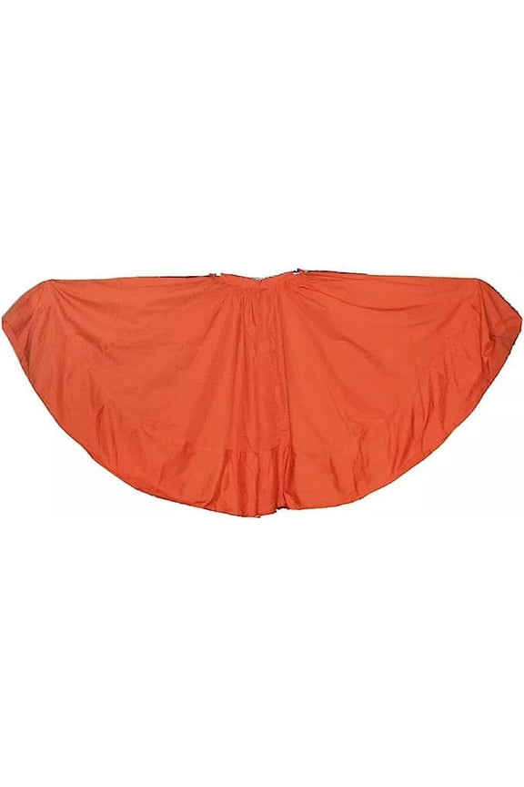 Women Skirt Practice Folklorico Mexican Flamenco Falda Doble Vuelo Mexico 32" Length Orange