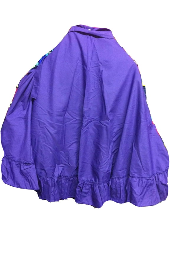 Women Skirt Practice Folklorico Mexican Flamenco Falda Doble Vuelo Mexico 32" Length Purple