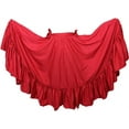 thumbnail image 1 of Women Skirt Practice Folklorico Mexican Flamenco Falda Doble Vuelo Mexico 32" Length Red, 1 of 2
