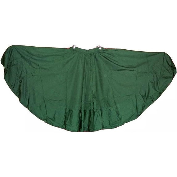 Women Skirt Practice Folklorico Mexican Flamenco Falda Doble Vuelo Mexico 34" Length Green