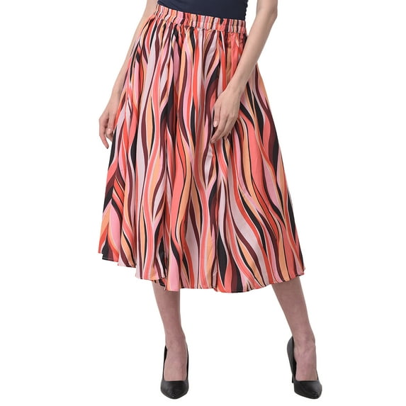 Women Skirts A- Line Midi Skirt for Ladies Weaves Knee Length Skirts Comfortable Casual Office Wear Online