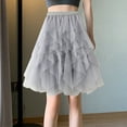 thumbnail image 1 of Women Skirts Knee Length Long Adult Tutu Layered Short Prom Party Midi Skirt Pleated Skirts Girls Sequin Skirt Pleated Tennis Skirt Cute Skirt Twill on Midi Skirt High Waist Skirts for Women Ruched, 1 of 7