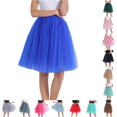 thumbnail image 1 of Women Skirts Knee Length Long Adult Tutu Layered Short Prom Party Midi Skirt Sparkly Skirt for Women, 1 of 5