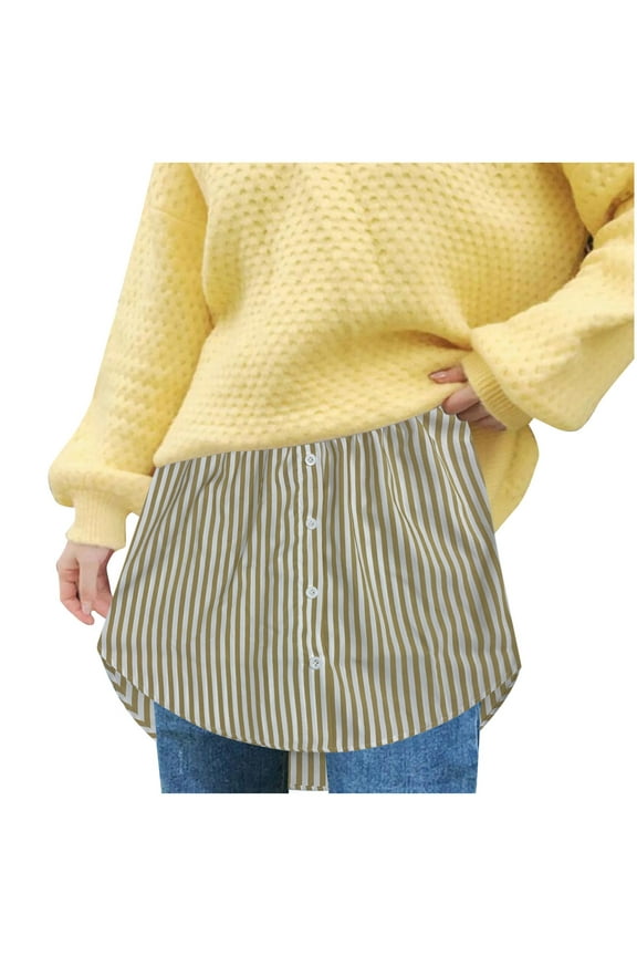 Women Skirts Summer Versatile Shirt Sweater Overlay Bottom Half And Stripes Mini Skirts