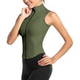 thumbnail image 1 of Women Sleeveless Athletic Tank Top Shirts Full Zip Up Tshirt for Yoga Running Fitness Exercise, 1 of 8