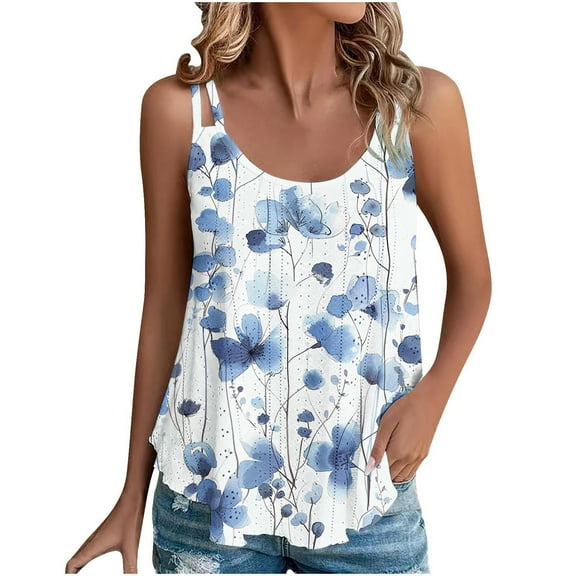 Women Sleeveless Crop Tops Plus Size, Blouses for Women Casual Hawaiian Shirts Blue Womens Summer Tops Casual Plus Size Crew Neck Tops Grey my orders