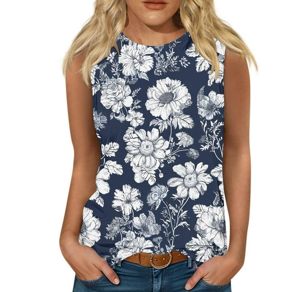 Women Sleeveless Crop Tops Plus Size, Blouses for Women Dressy Casual Spring Fashion Outfits Summer Cotton Tees for Women 2026 Womens Summer Tops Boho Shirts for Women Dry Fit