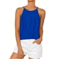 thumbnail image 1 of Women Sleeveless Crop Tops Plus Size, Button Down Shirts for Women Plus Women Workout Tops Loose Summer Tops for Women 2025 Trendy Teens Solid Color Tshirts my orders, 1 of 6