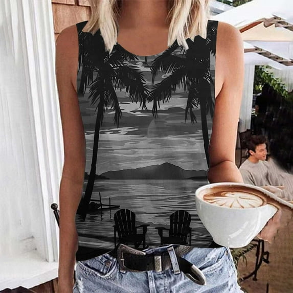 Women Sleeveless Crop Tops Plus Size, Shirts to Wear with Leggings Graphic Tees Trendy Summer Tops for Women Over 50 My Orders Placed By Me my orders