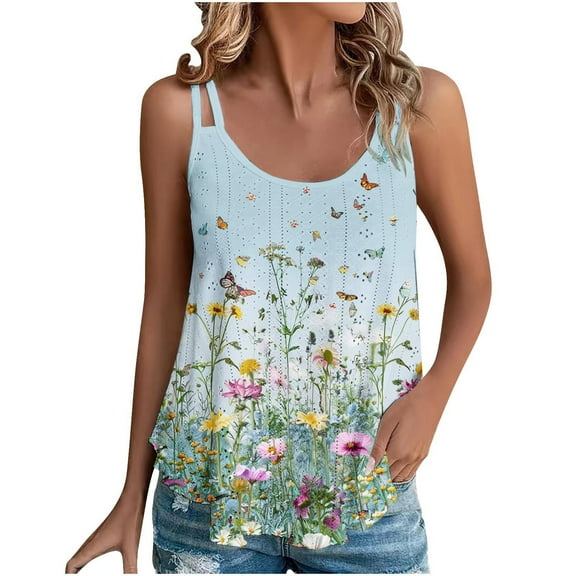 Women Sleeveless Crop Tops Plus Size, Tshirts Shirts Graphic Vintage Funny Generic Blouses for Women Cute Summer Tops for Women 2025 Trendy Generic Womens Tops my orders