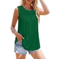 thumbnail image 1 of Women Sleeveless Crop Tops Plus Size, Womens Blouses Casual Plus Size Women Y2K off Shoulder Tees Slim Fit Stretchy White Summer Tops for Women Dressy My Orders Placed my orders, 1 of 6