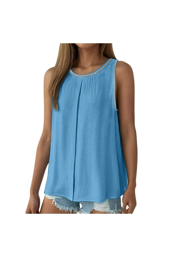 Women Sleeveless Crop Tops Plus Size, Womens Blouses Casual Work Warehouse Today Shipping Summer Crop Tops for Women 2026 Trendy Short Sleeve Button Up Shirts for Women Cropped