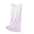 thumbnail image 1 of Women Sleeveless Nightgown Round Neck Sleep Shirts Loose Sleepwear Soft Nightshirt Casual Tank Nightdress Loungewear, 1 of 5