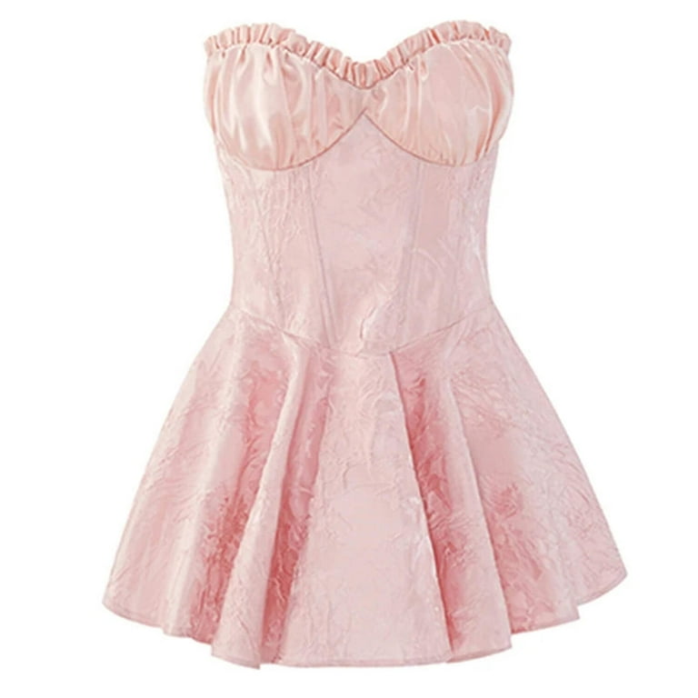 Sweet White Lace Strapless Summer Mini Dress Sweet White Lace Strapless Summer Mini Dress