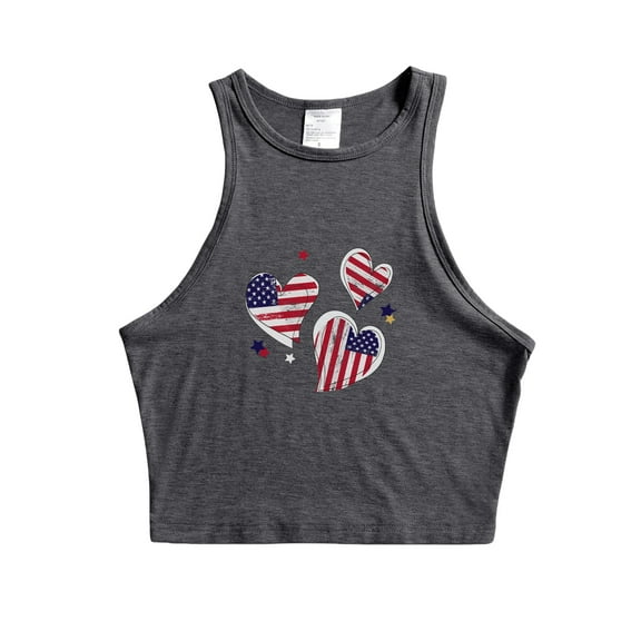 Women Sleeveless Scoop Neck Tank Tops Fitted Summer Basic Slim Tops