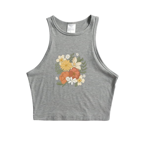 Women Sleeveless Scoop Neck Tank Tops Fitted Summer Basic Slim Tops