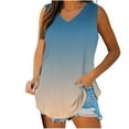 thumbnail image 1 of Women Sleeveless Summer Vacation Beach Fashion Tees Shirts Comfy Casual Flowy Plus Size Tank, 1 of 8