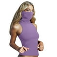 thumbnail image 1 of Women Sleeveless Sun Protection Tops Lightweight Comfy Tank Tops with Face Mask Summer Casual Pullover S, 1 of 5