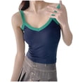 thumbnail image 1 of Women Sleeveless Tops for Work, Button Down Shirts for Women Short Sleeve Workout Shirts Women Crop Top Womens Plus Size Tunic Tops Dressy Casual Hawaiian Shirts Blue, 1 of 6