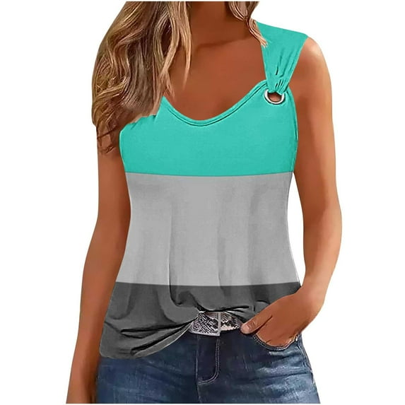 Women Sleeveless Tops for Work, Womens Funny T Shirts Humor Basic Tees Fitted V Neck Womens Tops Dressy Casual Fashion Summer Hawaiian Shirts Blue my orders