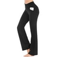 thumbnail image 1 of Women Slightly Flare Yoga Pants Wide-Leg Elastic High Waist Casual Seamless Leggings Fashion Sports Stretch Trousers, 1 of 4