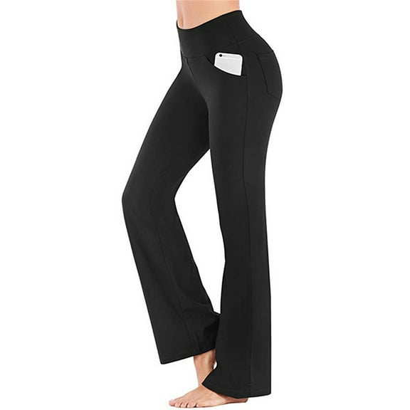 Women Slightly Flare Yoga Pants Wide-Leg Elastic High Waist Casual Seamless Leggings Fashion Sports Stretch Trousers