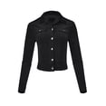 thumbnail image 1 of Women Slim Fit Cropped Trucker Corduroy Jacket, 1 of 4