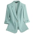 thumbnail image 1 of Women Slim Fit Suit Blazers Solid Color Dressy Work Office Button Down Jacket Comfy 2025 Spring Fall Fashion Outfits, 1 of 8