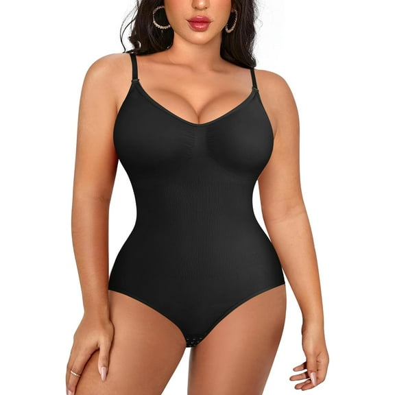 Women Slimming Bodysuits Shapewear Tops Tummy Control Body Shaper Spaghetti Strap Camisole Leotards Bodycon Jumpsuit