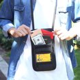 thumbnail image 1 of Raindrops 1Pack Passport Holder Neck Wallet for Travel Waterproof with Material Black 16.5*10CM, 1 of 8