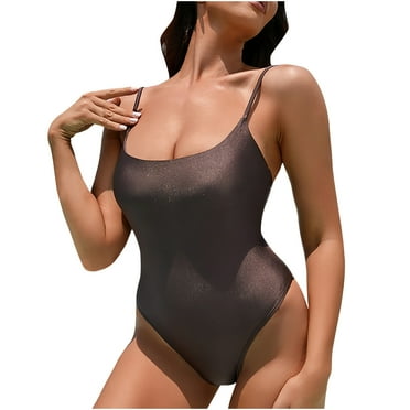 Women Sling Sexy One Piece Solid Color Swimwear Set Ladies Bathing Suit Female Attractive Swim Dress Bikini Beachwear Underwire Swimsuit