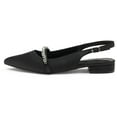 thumbnail image 1 of Women Slingback Flats with Rhinestone Pointed Toe Flats for Women Dressy Shoes, 1 of 4