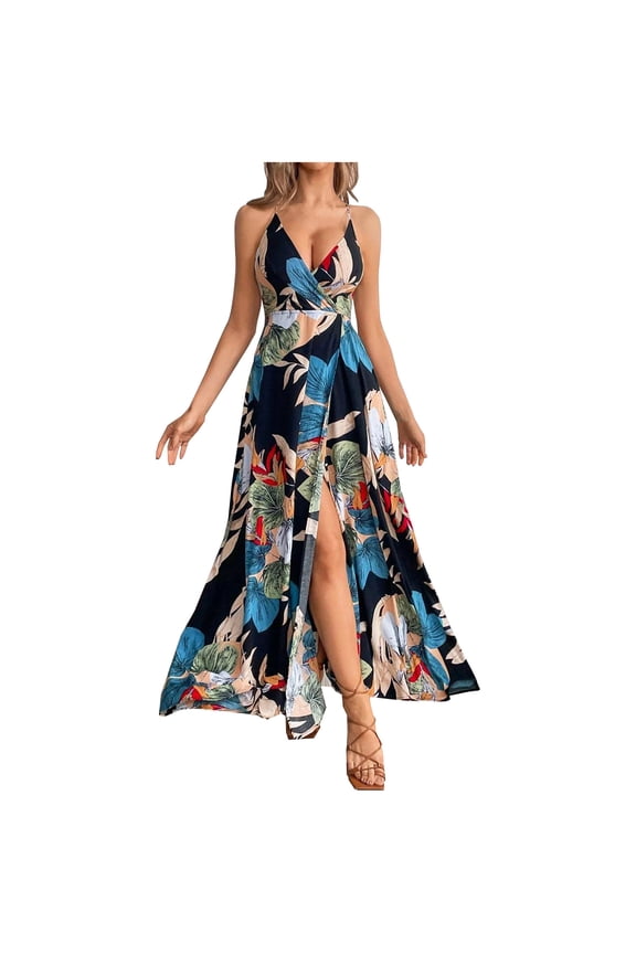 Women Slip Graphic Dresses for Women Spandex Happy Holiday Gift Brunch Slit Long Fall Summer 2026 Clothing Country Concert