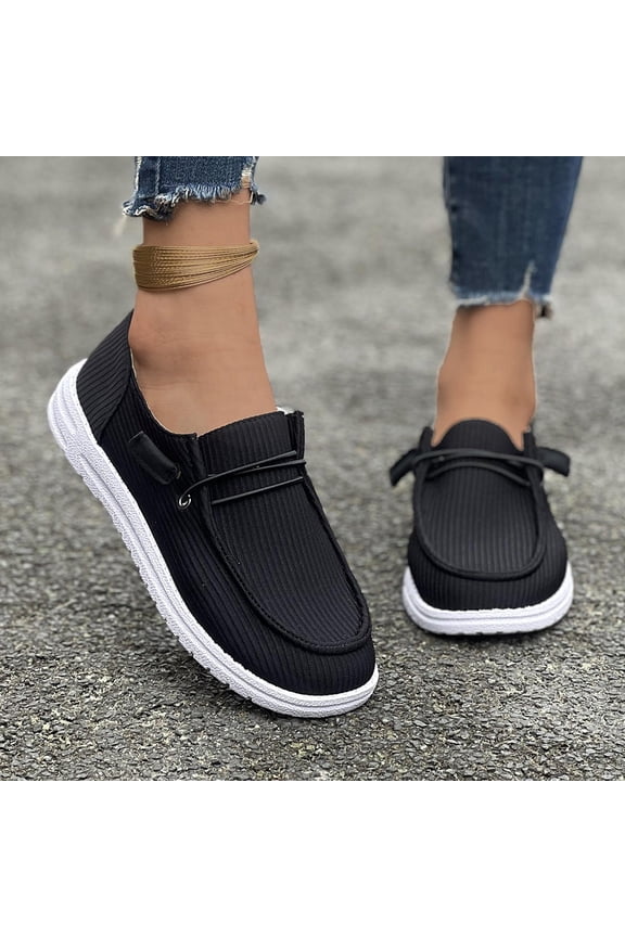 Women Slip On Casual Loafers, Lightweight Breathable Daily Walking Flat Shoes