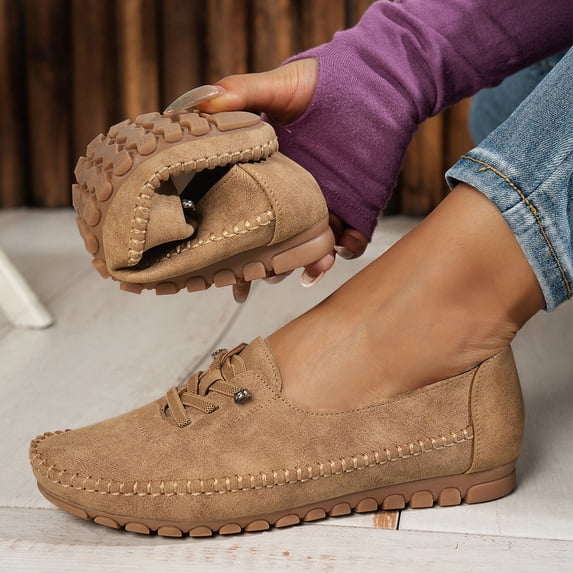 Women Slip On Loafers, Comfort Casual Flat Shoes for Driving,US:9.5-10