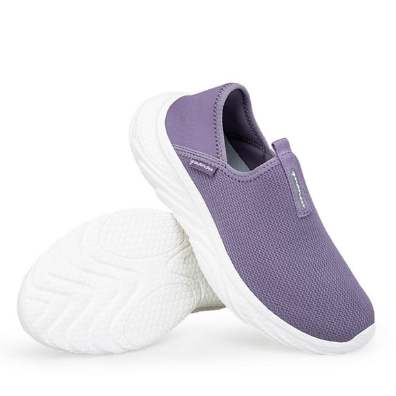 Women Slip On Shoes Flat Soft Sole Prevent Slip Lightweight Breathable Fashionable Lady Casual Sneakers for Sports