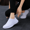 thumbnail image 1 of Women Slip on Walking Sneakers Breathable Athletic Tennis Casual Sports Shoes, 1 of 6