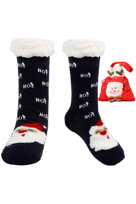 Women Slipper Socks with Grippers Non Slip Sherpa Lined Slipper Socks Home Grips Socks