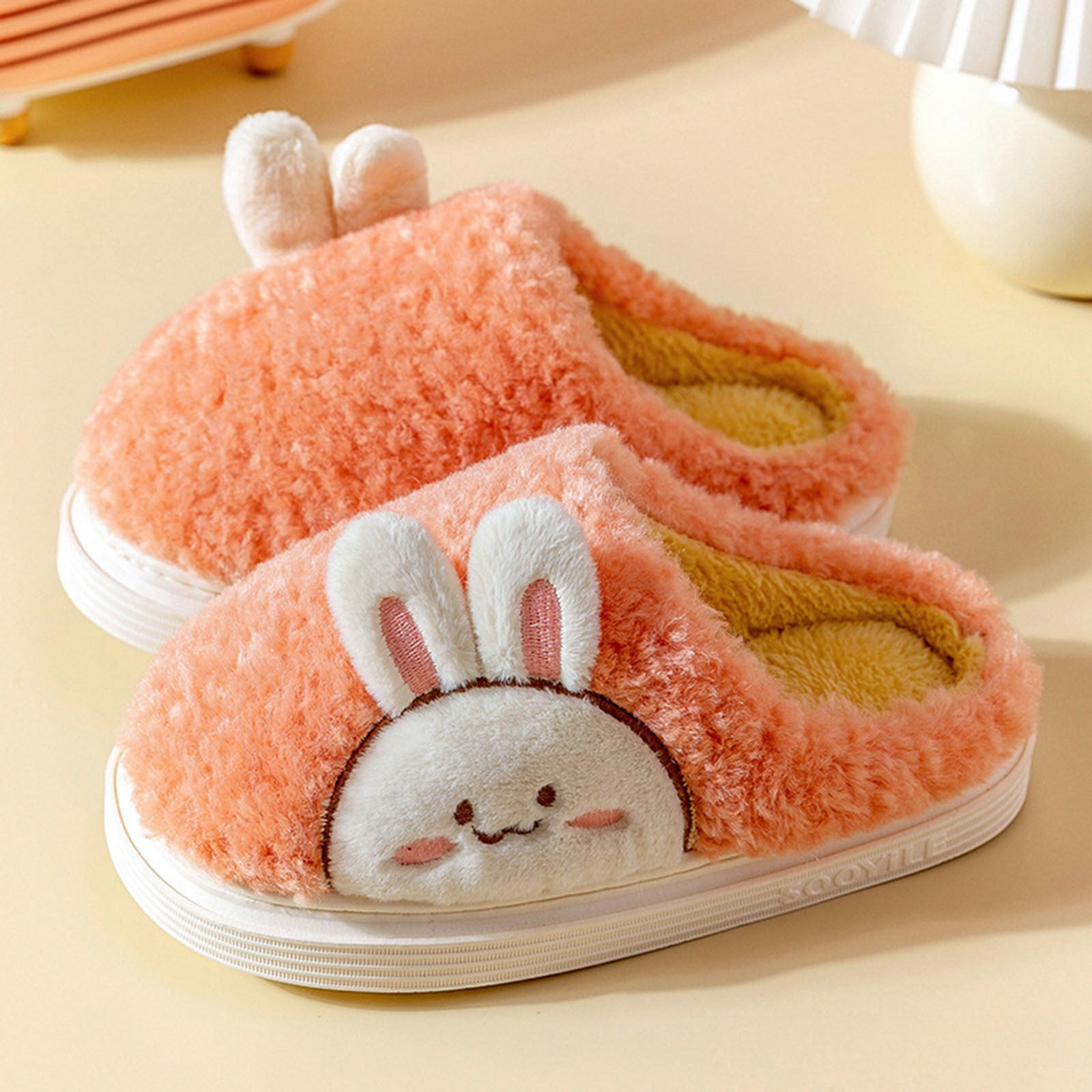 Cute Duck Slippers Women Shoes Winter Slippers Indoor House Shoes Warm  Plush Slipper Couples Home Platform Footwear